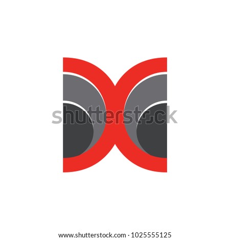 DXC letter or X letter logo design vector