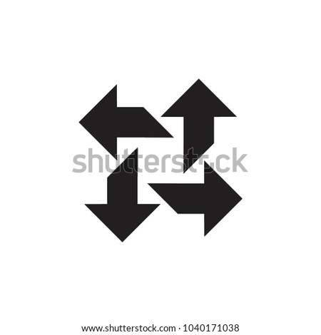 Rotation Arrow logo design vector
