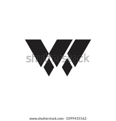 VW letter logo design vector