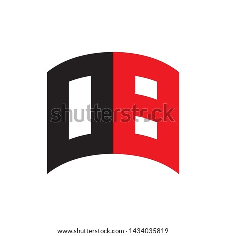 Curved Number 08 logo design vector