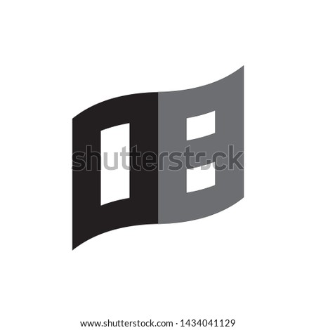 Flag with number 08 logo design vector