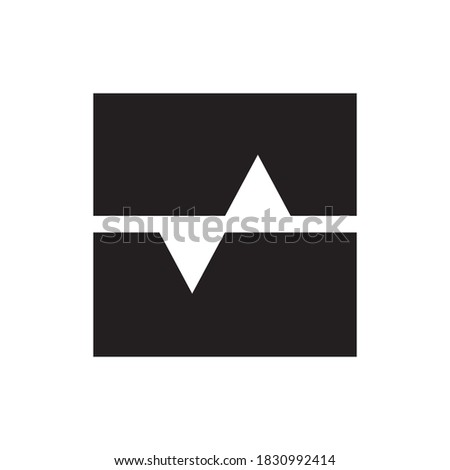 Square with up and down logo design vector