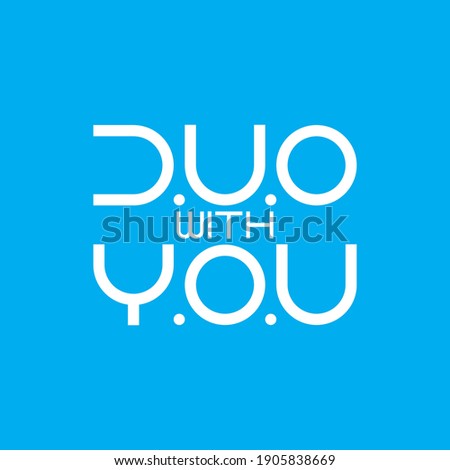 DUO with YOU letter logo design vector