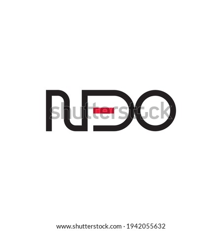 NEDO letter logo design vector