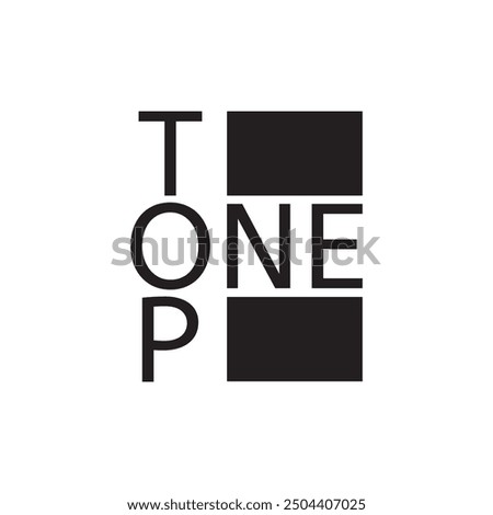 TOP ONE letter logo design vector