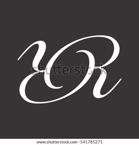 black and white logo letter y and r logo vector design Stok fotoğraf © 
