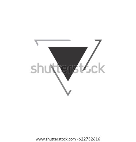 triangle with three line logo