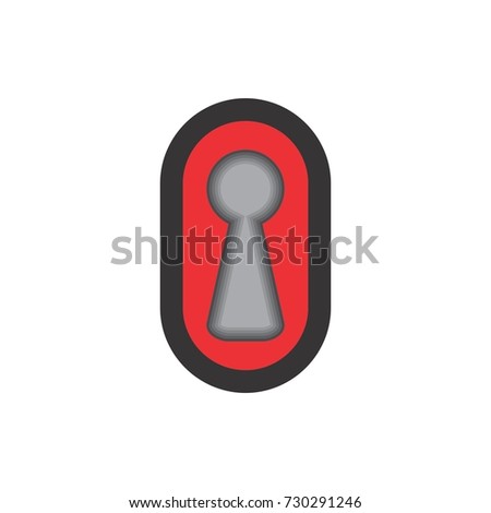 O letter with Key hole logo design vector