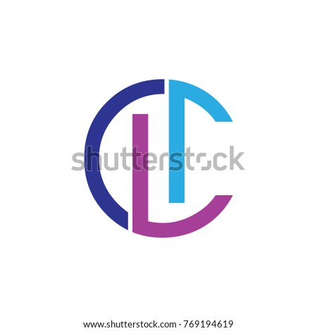 CLT letter logo design vector