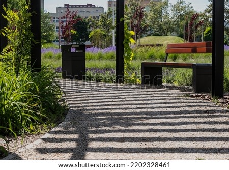 Similar – Image, Stock Photo Small area of urban gardening in summer in the city