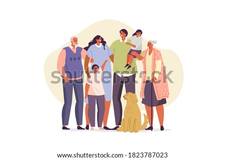 Similar – Image, Stock Photo Portrait of dog spending time in street