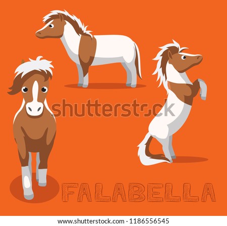 Horse Falabella Cartoon Vector Illustration