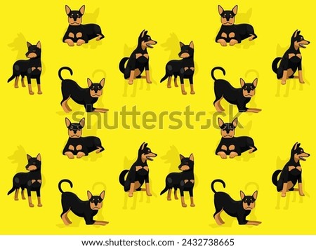 Dog Kelpie Cartoon Cute Seamless Wallpaper Background