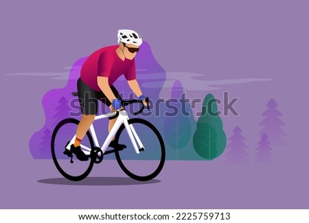 Road bike cycling sport flat design 
