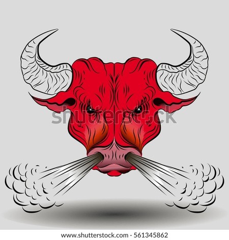Vector Images Illustrations And Cliparts Red Bull Head Color Vector Logo Tattoo Design Hqvectors Com