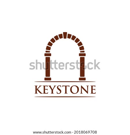 Key Stone Logo Design. Keystone Vector Illustration.