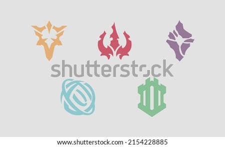 Magic Runes in Flat Style Vector Illustration