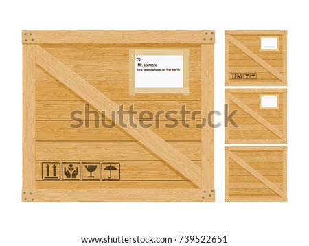 Isolated Wooden Crate On Transparent Background Isolated Wooden Crate On Transparent Background