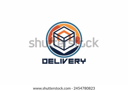 The box symbol represents the shape of a package box with a color combination that shows a business engaged in service delivery with the principle of arriving at the right destination, safe and fast.