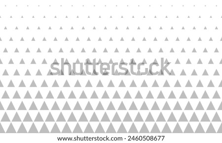 Gray triangles halftone geometric pattern. Vector Abstract Background.