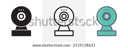 Digital Webcam icon. Line, glyph and filled outline colorful version, Digital Webcam outline and filled vector sign. Symbol, logo illustration. Different style icons set. Vector graphics