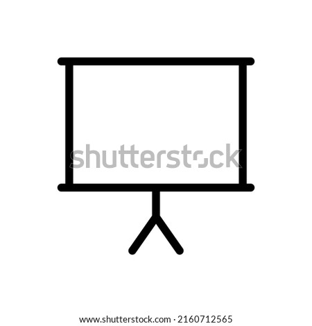 Foldable projector screen line icon. linear style sign for mobile concept and web design. foldable projector screen outline vector icon. Symbol, logo illustration. Pixel perfect vector graphics