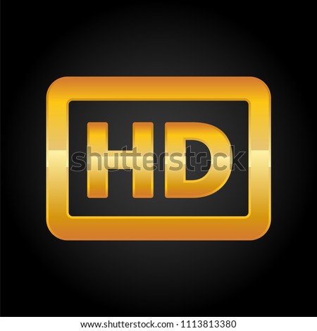 HD resolution golden icon for web and mobile