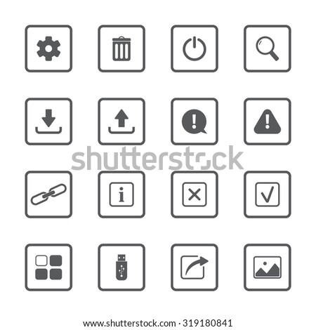 UI vector icons set for web and mobile