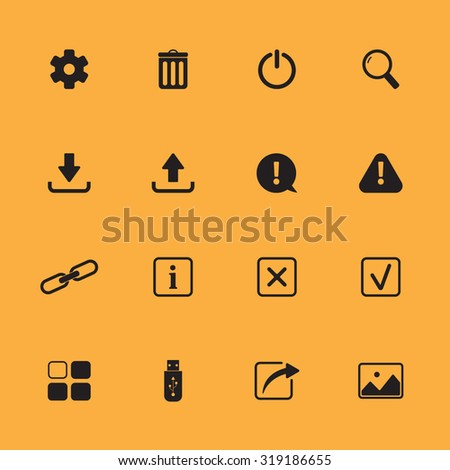 UI vector icons set for web and mobile