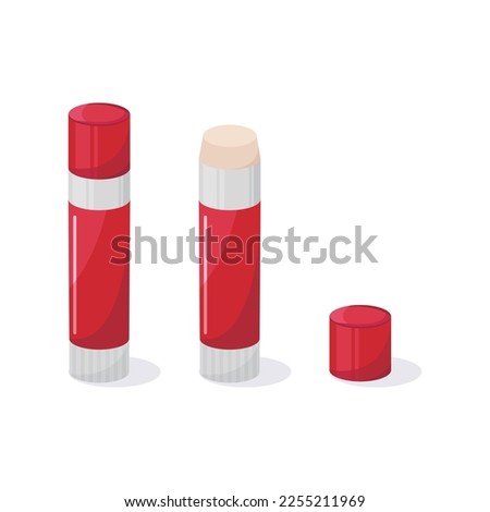 Glue stick vector illustration on white background. Glue stick can stick to paper or handicraft and other items. School or office supplies.