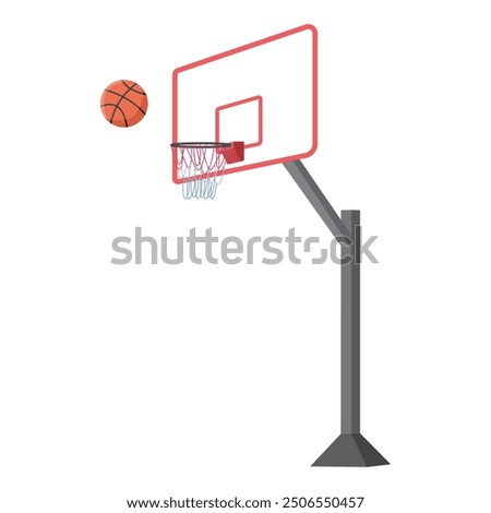 Similar – Image, Stock Photo basketball hoop sports equipment on the street, street basket in Bilbao city Spain