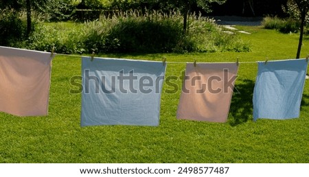 Similar – Image, Stock Photo washing day Grass Bushes