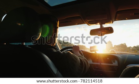 Similar – Image, Stock Photo Car Drives along One Lane Road in Jungle with Waterfall