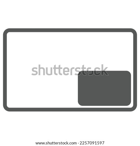 a vector in the form of a miniplayer or small screen icon