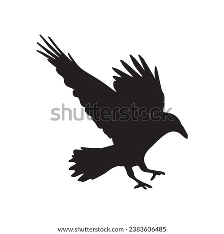 Vector silhouette ravens birds outline sxa