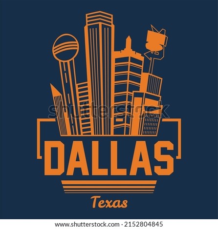 Dallas landmark vector illustration, landmark of dallas, USA