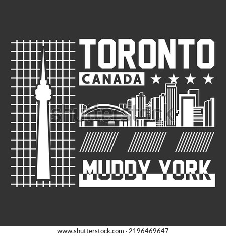 Toronto landmark vector illustration, landmark of Toronto, Canada, Landmark vector design