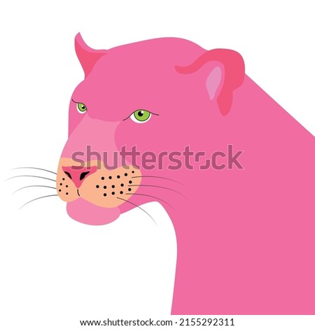 pink panther on white background
