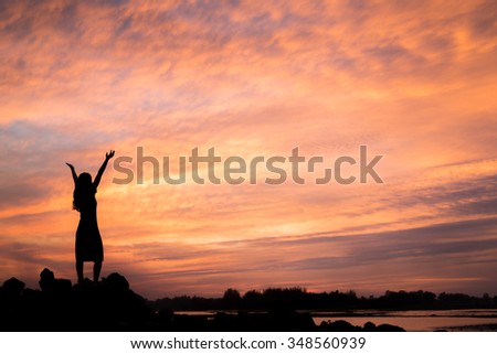 Similar – Image, Stock Photo life Belief Hope Dusk