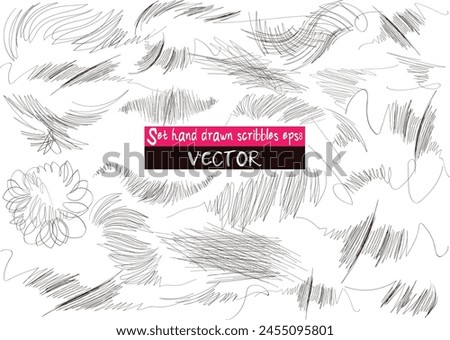 Set of hand drawn scribbles vector. Texture can be used for wallpaper, pattern fills, web page background, surface textures vector