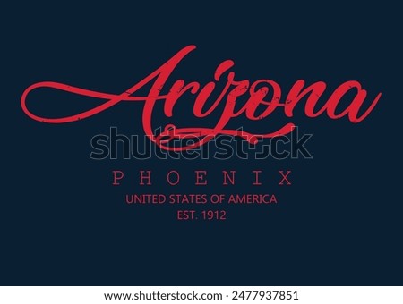 Arizona College Academy printing,Vintage typography college varsity Arizona state slogan print for tee t shirt or sweatshirt, eps8