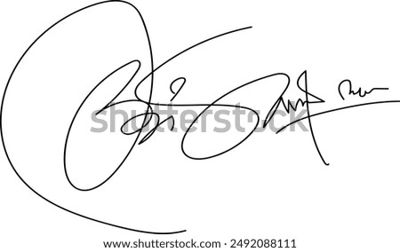 Abstract signature front letter b,s. Vector with black writing and transparent backgrond, Abstract Signature for Documents, Handwritten signature, Hand written signature. Different example signatures 