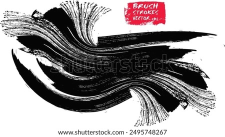 Dirtty isolated basis. Artistic messy banner background. art black ink abstract brush stroke paint background Grunge Paint Roller . Vector brush Stroke . Distressed banner . Black stripes isolated.