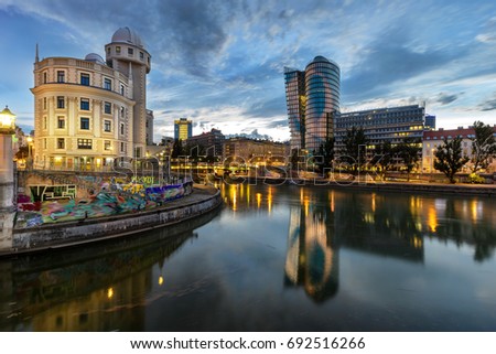 Similar – Image, Stock Photo Vienna, Danube Canal