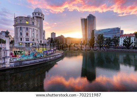 Similar – Image, Stock Photo Vienna, Danube Canal