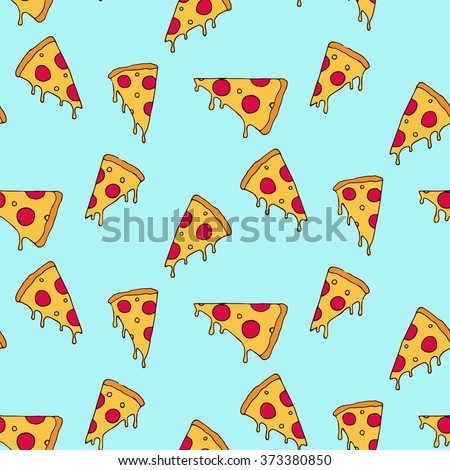 Pizza slice seamless pattern