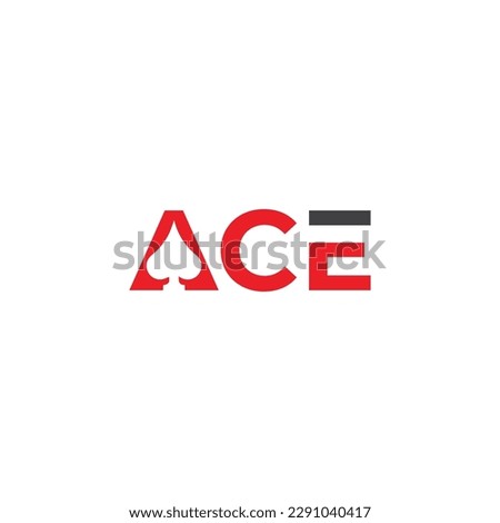 Vector ace logo design concept template