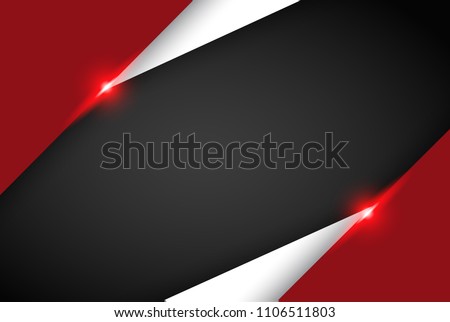 abstract metallic red black frame layout modern tech design template background