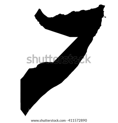 Somalia map vector, Somalia vector, isolated Somalia