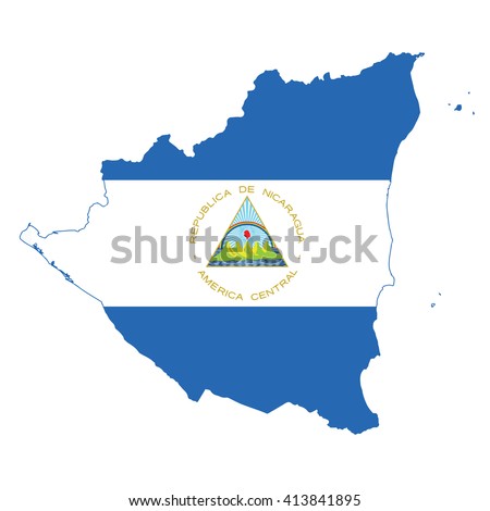 Nicaragua map flag 
